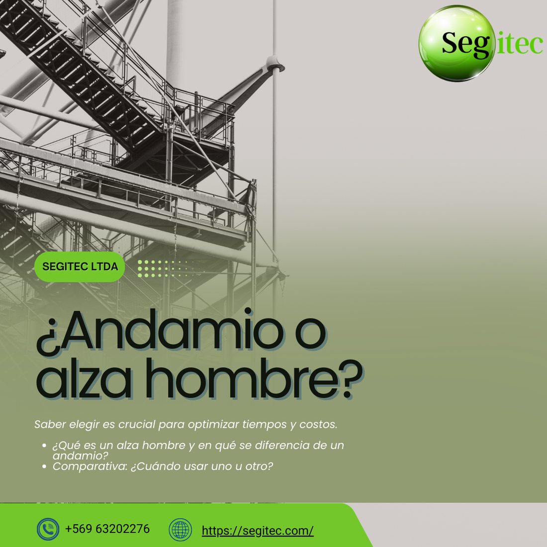 ¿Qué es mejor para tu obra? ¿Un andamio o un alza hombre?